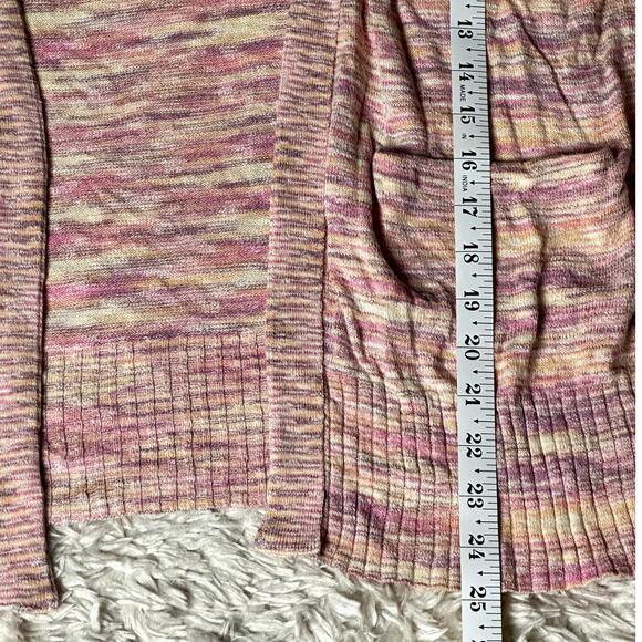 Sundance Long Sleeved Pink Cotton Knit Cardigan Women Petitie XL Pink Lagenlook - Picture 4 of 9